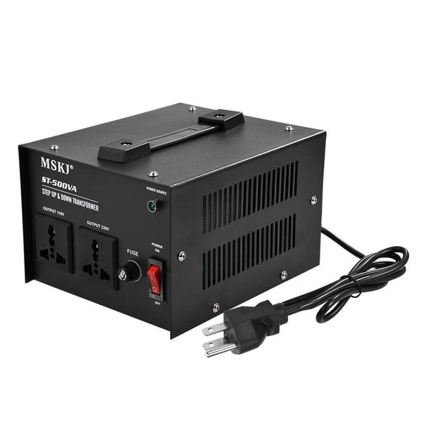 voltage converter AC/AC 100W black 1.8m converts 220-240V AC to 110-120V AC